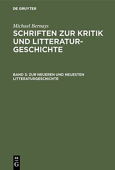 Zur neueren und neuesten Litteraturgeschichte