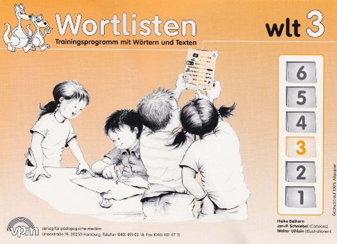 wlt 3 - Wortlistentraining. Trainingsprogramm mit Wörtern und Texten . Schülerarbeitsbuch