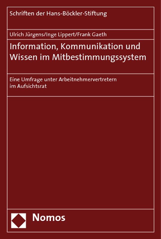 Information, Kommunikation und Wissen im Mitbestimmungssystem