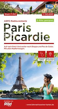 BVA ADFC Radtourenkarte Paris Picardie 1:150.000