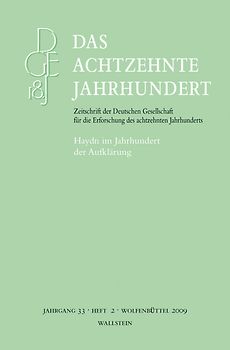 Das achtzehnte Jahrhundert. Zeitschrift der Deutschen Gesellschaft... / Haydn im Jahrhundert der Aufklärung