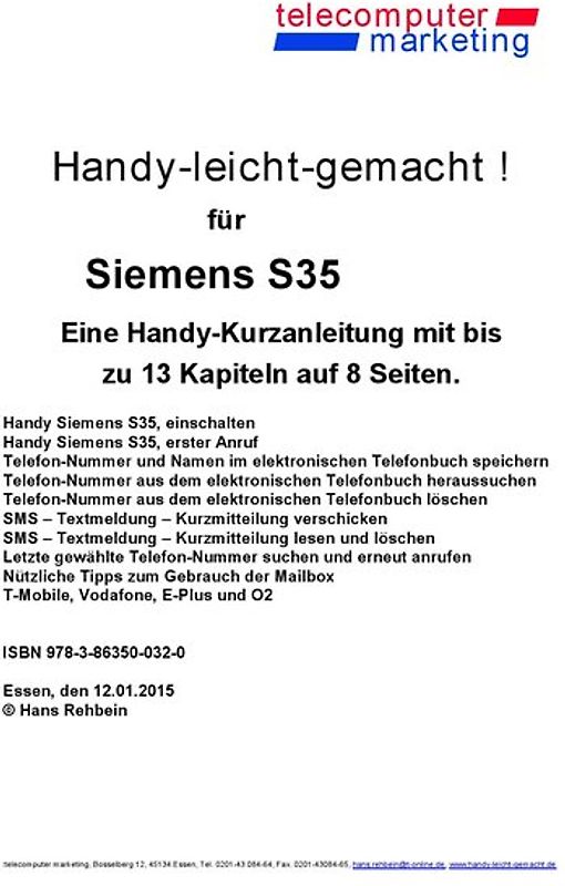 Siemens S35-leicht-gemacht. Handy-leicht-gemacht für Siemens S35