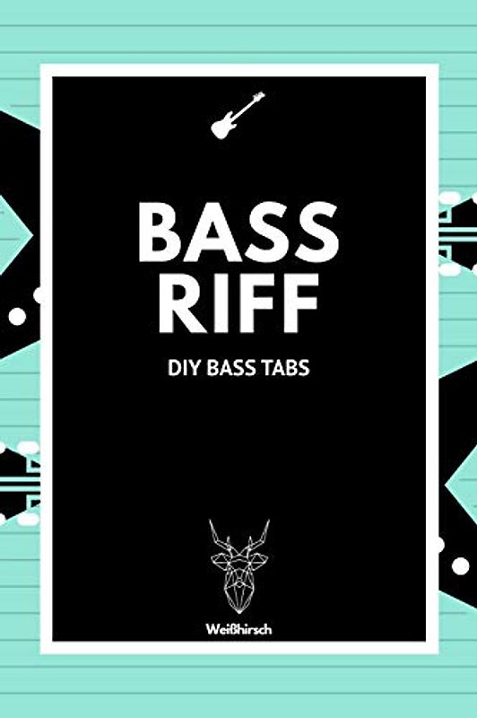 Bass Riff - DIY Bass Tabs: A5 Blanko Tabulatur Heft | Notenheft | Bass Tabulatur Block | Bass Heft | Bassgitarrengriffe | Tabulaturheft | kreative ... Fans, Musiker, Kinder, Männer und Frauen