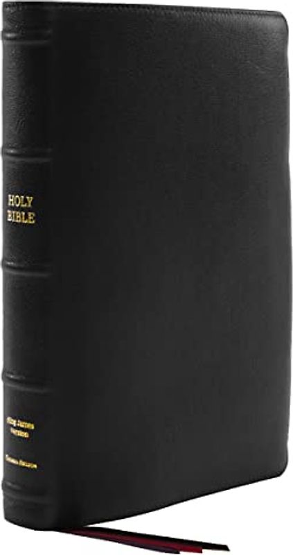 KJV Holy Bible, Giant Print Thinline Bible, Black Premier Goatskin Leather, Premier Collection, Red Letter, Comfort Print: King James Version (Larger Print)