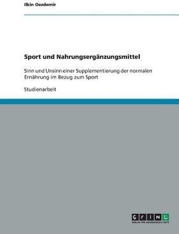Sport und Nahrungsergänzungsmittel