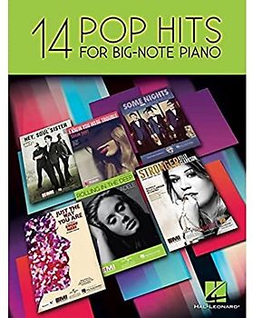 14 Pop Hits -For Big Note Piano-: Noten, CD für Klavier