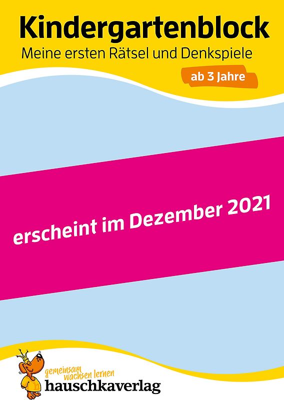 Kindergartenblock ab 3 Jahre - Meine ersten Rätsel und Denkspiele