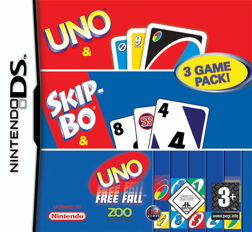 Uno/Skip-Bo/Uno Free Fall Compilat. Nintendo DS