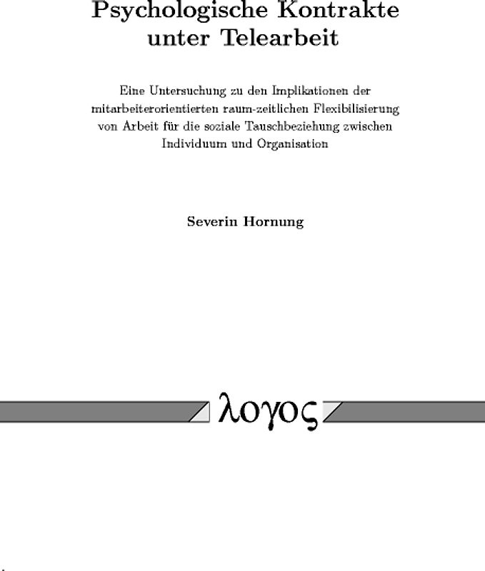 Psychologische Kontrakte unter Telearbeit