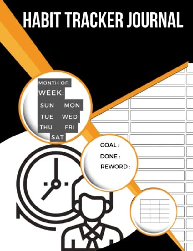 Habit Tracker Journal: It incorporates a self-monitoring habit tracker to aid with positive change, track your habits and goals
