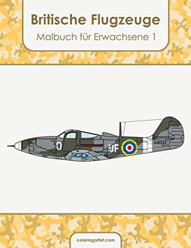 Britische Flugzeuge Malbuch für Erwachsene 1