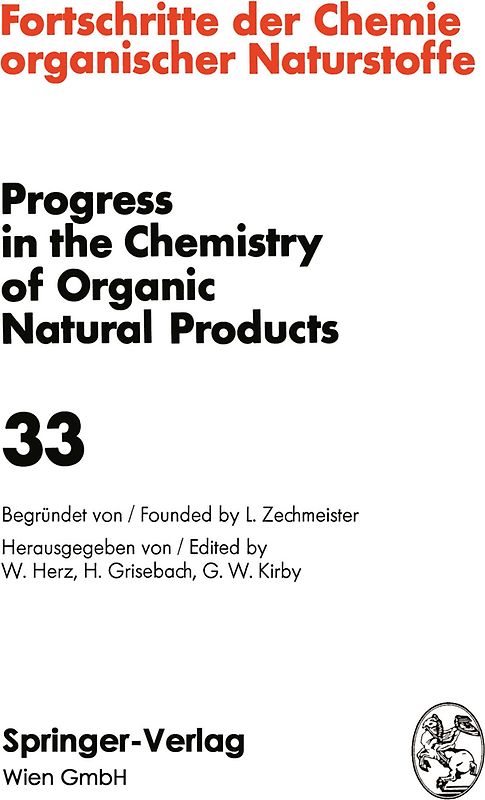 Fortschritte der Chemie Organischer Naturstoffe / Progress in the Chemistry of Organic Natural Products