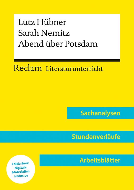 Lutz Hübner / Sarah Nemitz: Abend über Potsdam (Lehrerband) | Mit Downloadpaket (Unterrichtsmaterialien)