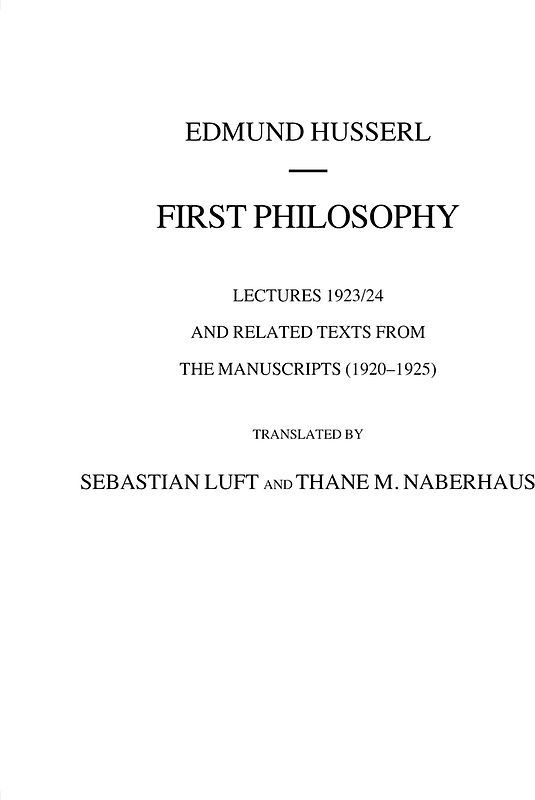 First Philosophy