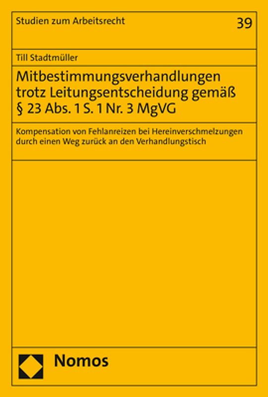 Mitbestimmungsverhandlungen trotz Leitungsentscheidung gemäß § 23 Abs. 1 S. 1 Nr. 3 MgVG