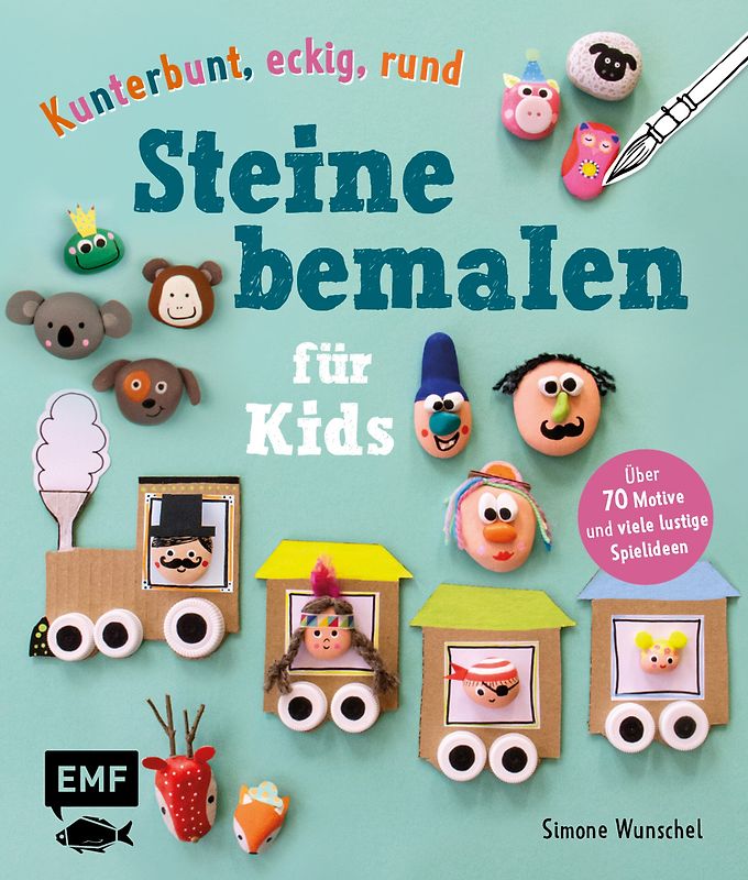 Kunterbunt, eckig, rund – Steine bemalen für Kids