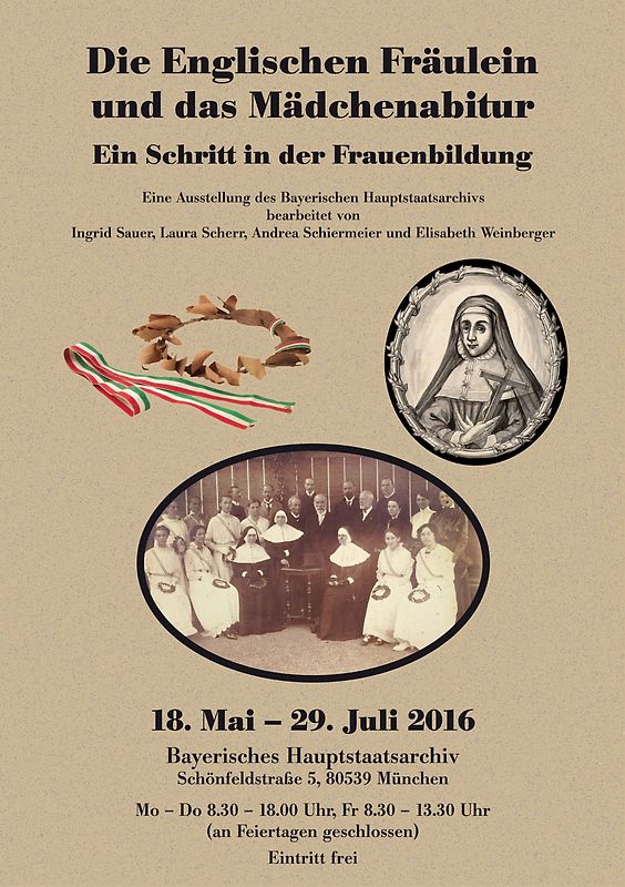 Die Englischen Fräulein und das Mädchenabitur. Ein Schritt in der Frauenbildung