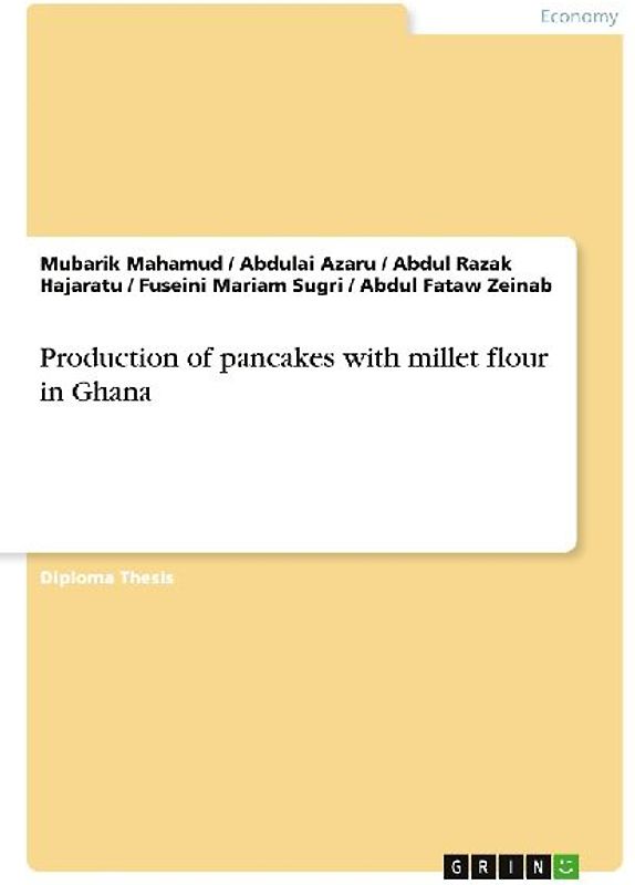Production of pancakes with millet flour in Ghana