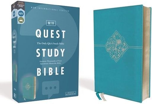 Niv, Quest Study Bible, Leathersoft, Blue, Comfort Print