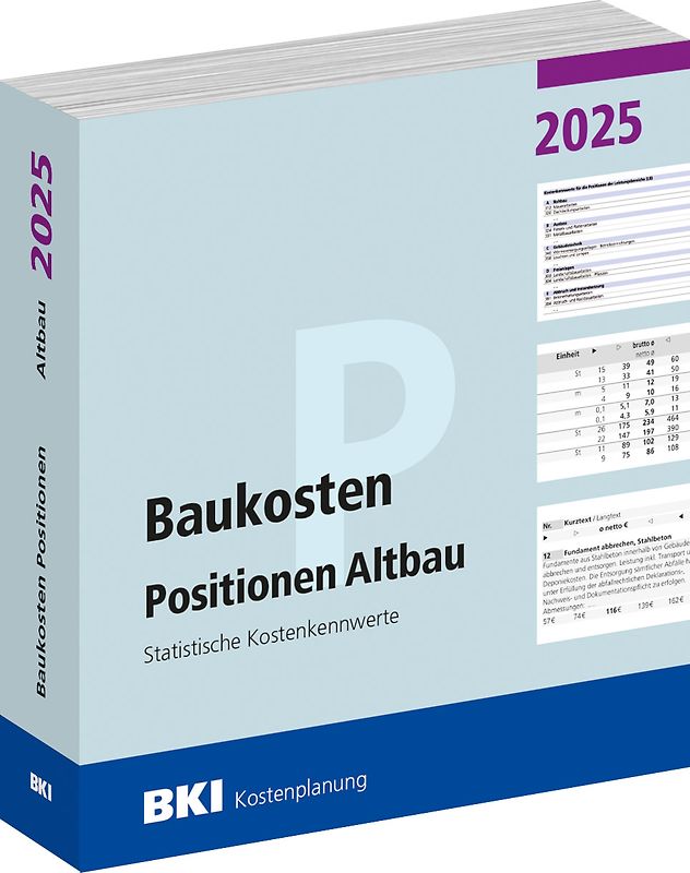 BKI Baukosten Positionen Altbau 2025