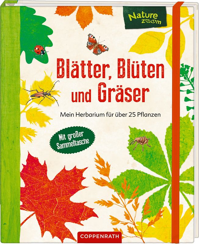 Blätter, Blüten und Gräser