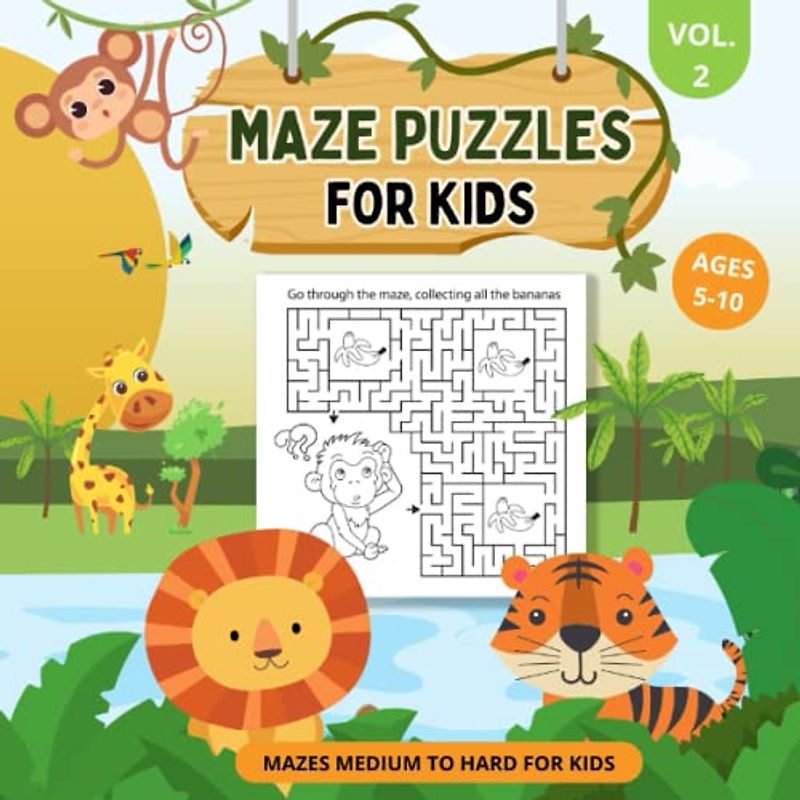 Maze Puzzles for Kids: Fun And Interactive Workbook for Children - Including 31 Mazes and Coloring Activity - Vol. 2