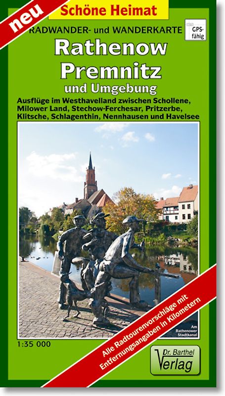 Radwander- und Wanderkarte Rathenow, Premnitz, Rhinow und Umgebung