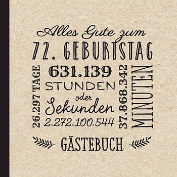 Alles Gute zum 72. Geburtstag: Vintage Gästebuch zum 72.Geburtstag für Mann oder Frau - 72 Jahre Geburtstagsgeschenk & Deko - Buch für Glückwünsche und Fotos der Gäste