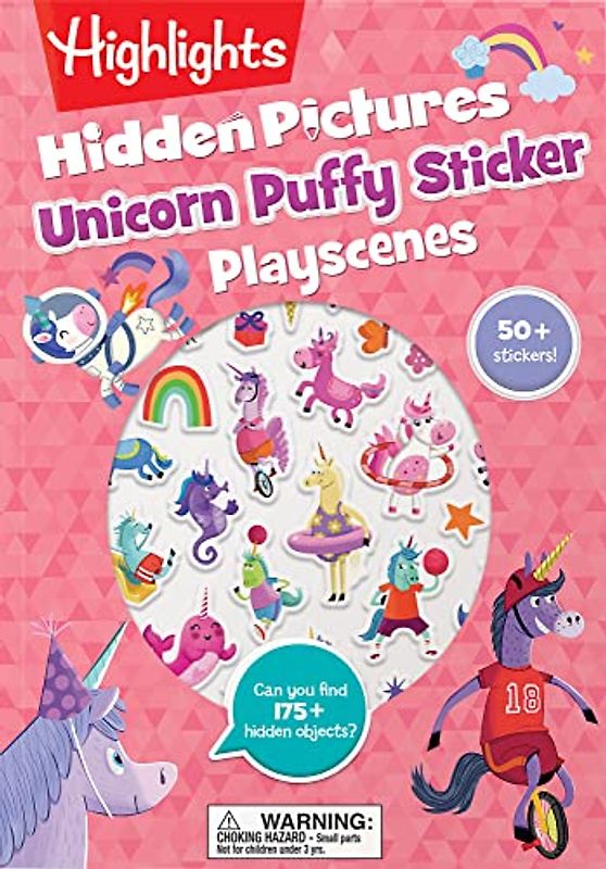Unicorn Hidden Pictures Puffy Sticker Playscenes