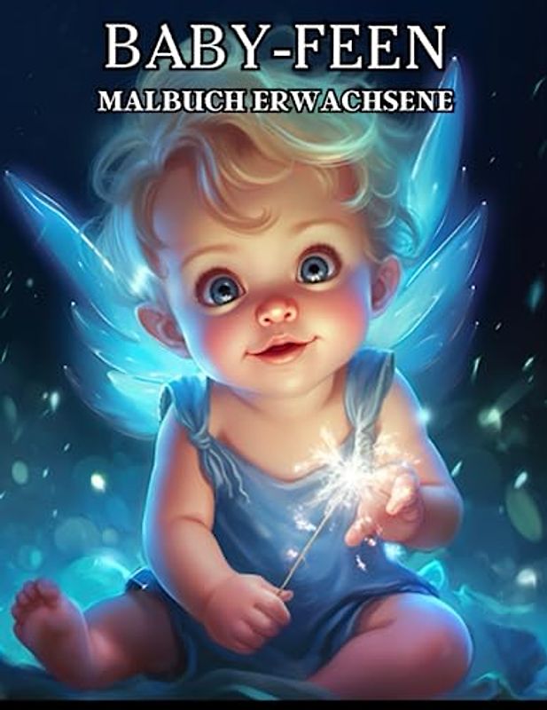 Baby Feen Malbuch: Fantasie Baby-Feen mit magischen Pilzen und Blumen – verzauberte und mystische Graustufen-Designs- Entspannung für Erwachsene
