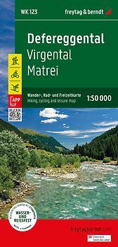 freytag & berndt Wanderkarte WK 123 Defereggental, Virgental - Matrei 1:50.000