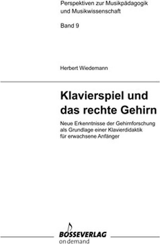 Klavierspiel und das rechte Gehirn