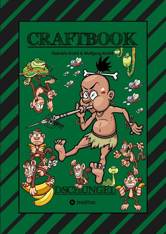 CRAFTBOOK - 150 SEITEN SPECIAL EDITION - TOLLE MOTIVE - BONUS SPIEL - MONKEY JUMP - RÄTSEL - AMAZONAS REGENWALD