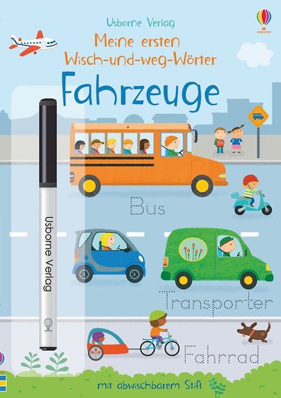 Meine ersten Wisch-und-weg-Wörter: Fahrzeuge