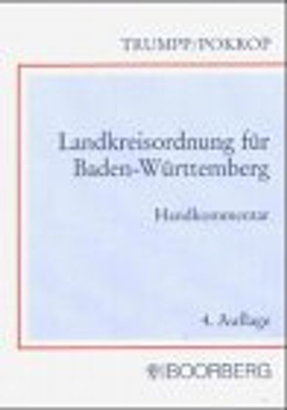 Landkreisordnung für Baden-Württemberg. Handkommentar