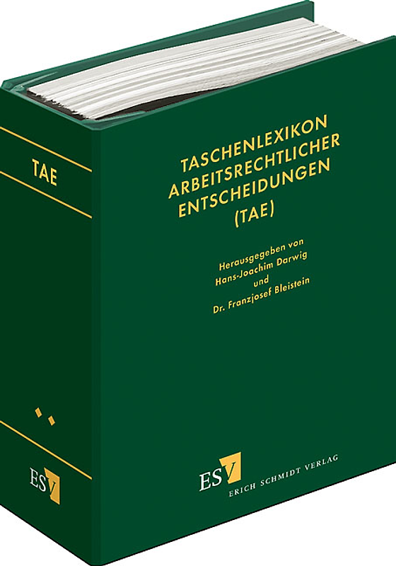 Taschenlexikon arbeitsrechtlicher Entscheidungen (TAE) / Taschenlexikon arbeitsrechtlicher Entscheidungen (TAE), Teil II - Abonnement