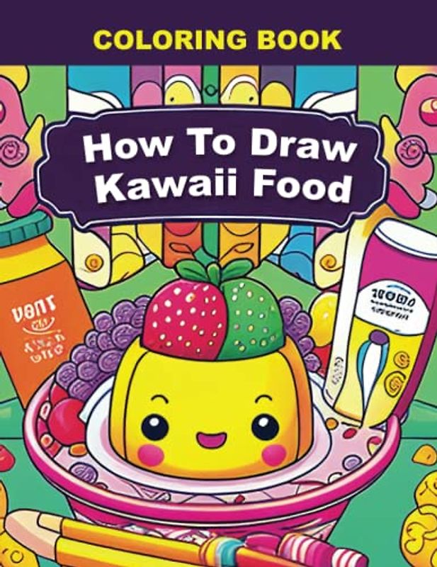 How To draw Kawaii Foods: Kawaii Foods Activity Book | A Step-by-Step Guide to Drawing Kawaii Foods
