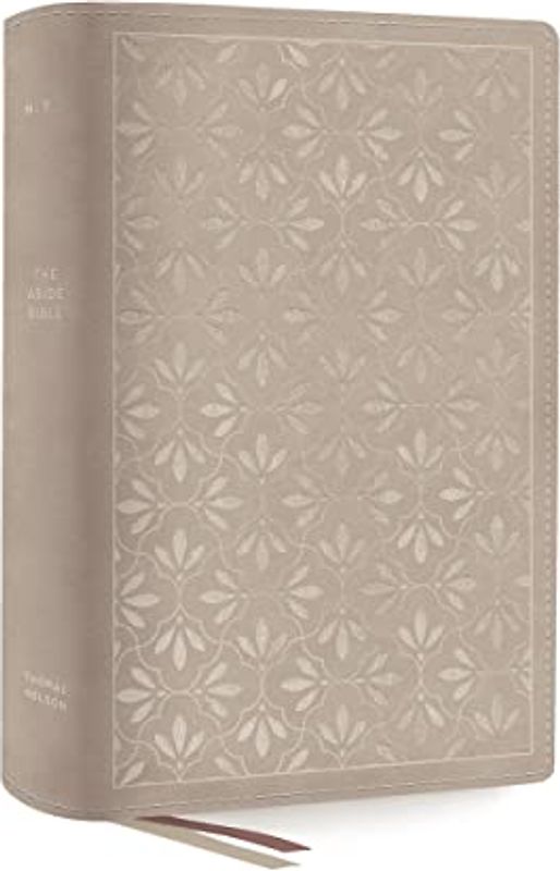 NET, Abide Bible, Leathersoft, Stone, Comfort Print: Holy Bible