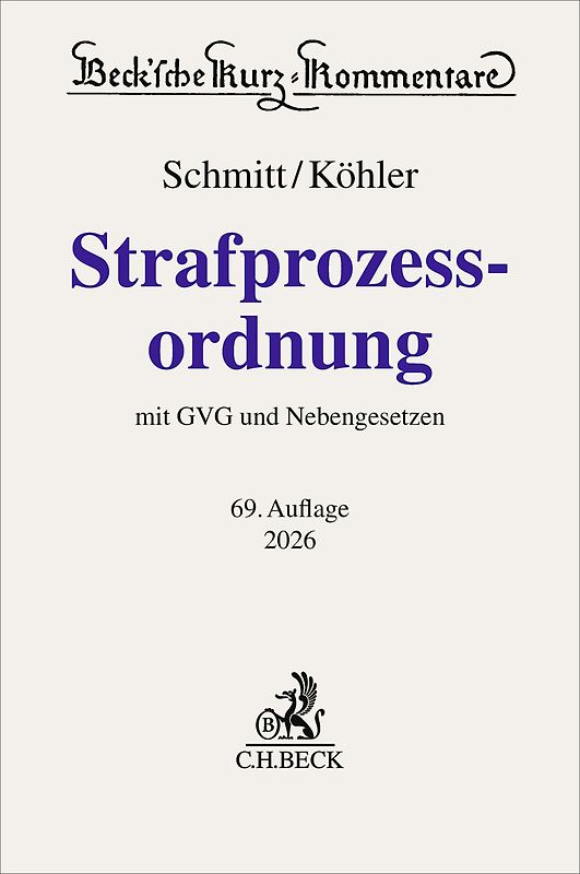 Strafprozessordnung. StPO