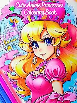 Cutie Anime Princesses Colouring Book