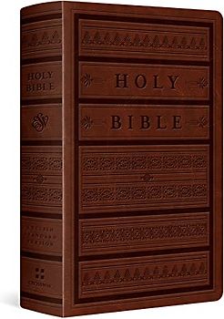 ESV Large Print Personal Size Bible (Trutone, Brown, Engraved Mantel Design)