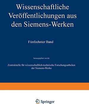 Wissenschaftliche Veröffentlichungen aus den Siemens-Werken