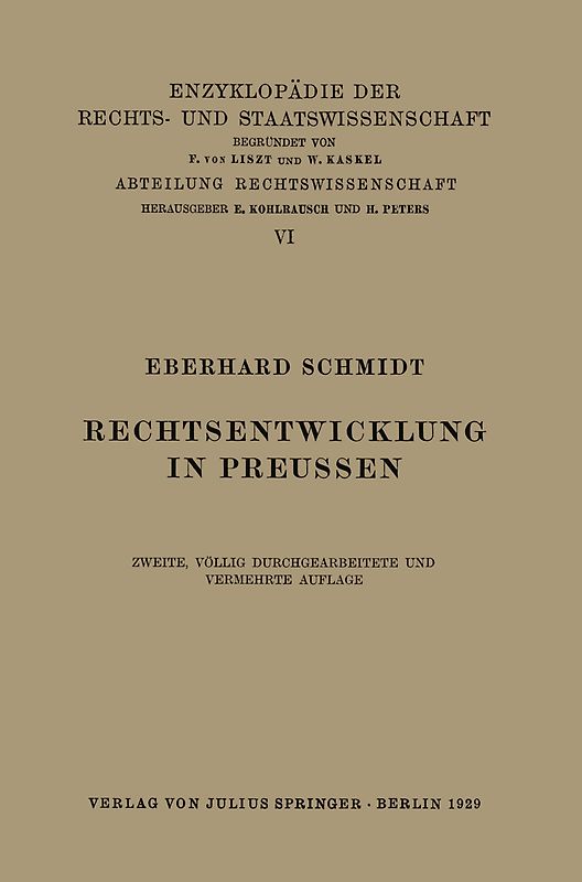 Rechtsentwicklung in Preussen