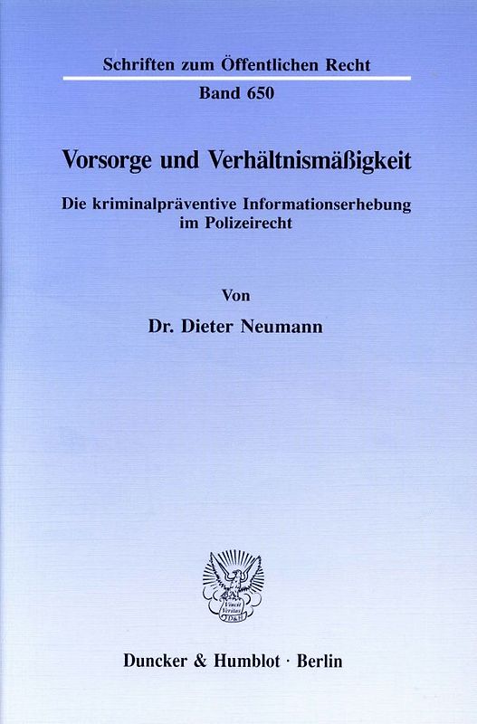 Vorsorge und Verhältnismäßigkeit.
