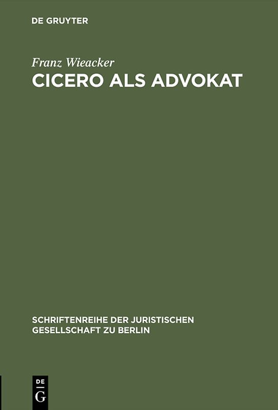Cicero als Advokat