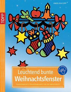 Leuchtend bunte Weihnachtsfenster