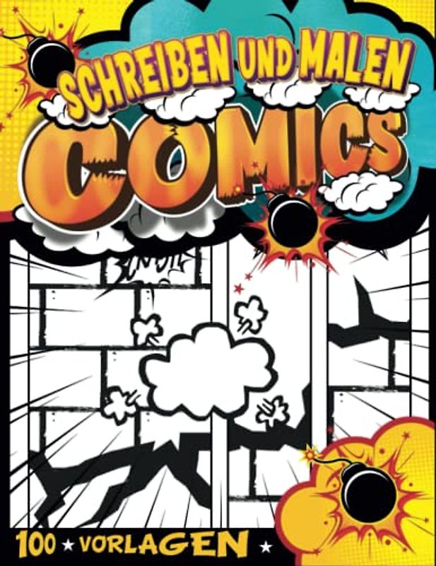 Kreatives Comics Reisen Buch Kinder: Aktivitätsbuch Mit Comic-Vorlagen Zum Ausfüllen | Schreibe Und Zeichne Bücher Im Comic-Stil Für Jungen