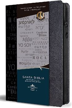 Biblia Rvr 1960 Nombres de Dios Letra Grande Tamaño Manual Con Índice Y Cremallera Color Negro / Spanish Bible Rvr60 Handy Size Black Names of God Index Zippe