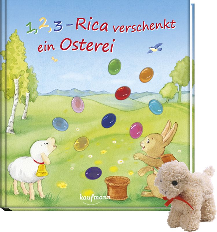1, 2, 3 - Rica verschenkt ein Osterei mit Stoffschaf