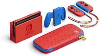 Nintendo Switch 32 Go [Mario Red & bleu Edition incl. Manette rouge et Sacoche, Console seule,  jeu non inclus] rouge